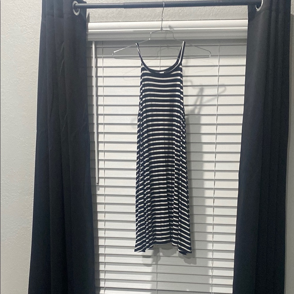 Old Navy Black and White Striped Dress